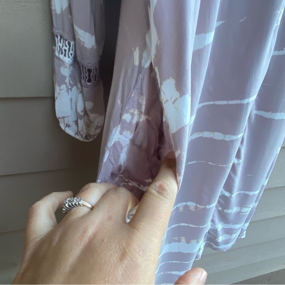 Soft Surroundings Long Sleeves Tie Dye Dress Large vacation beach - Picture 5 of 8